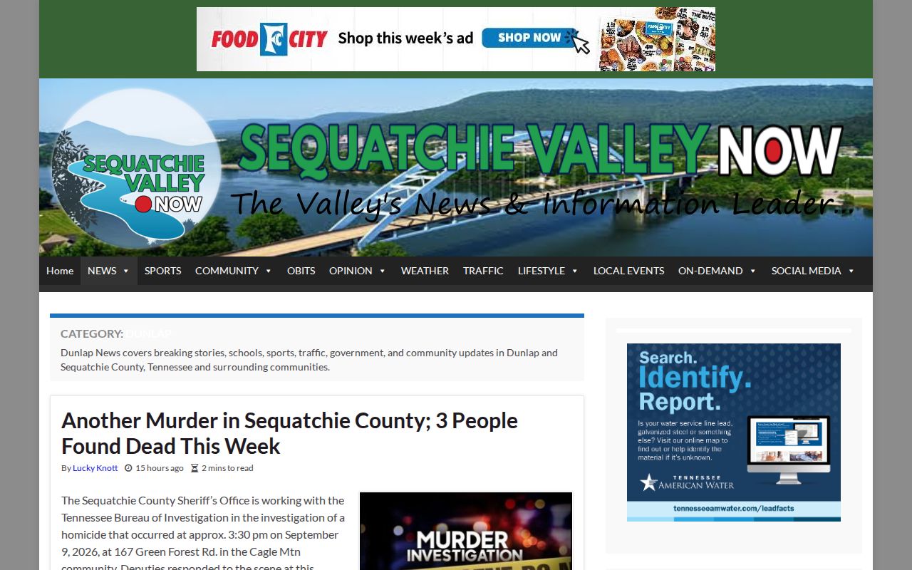 Dunlap recent arrest and city news coverage category